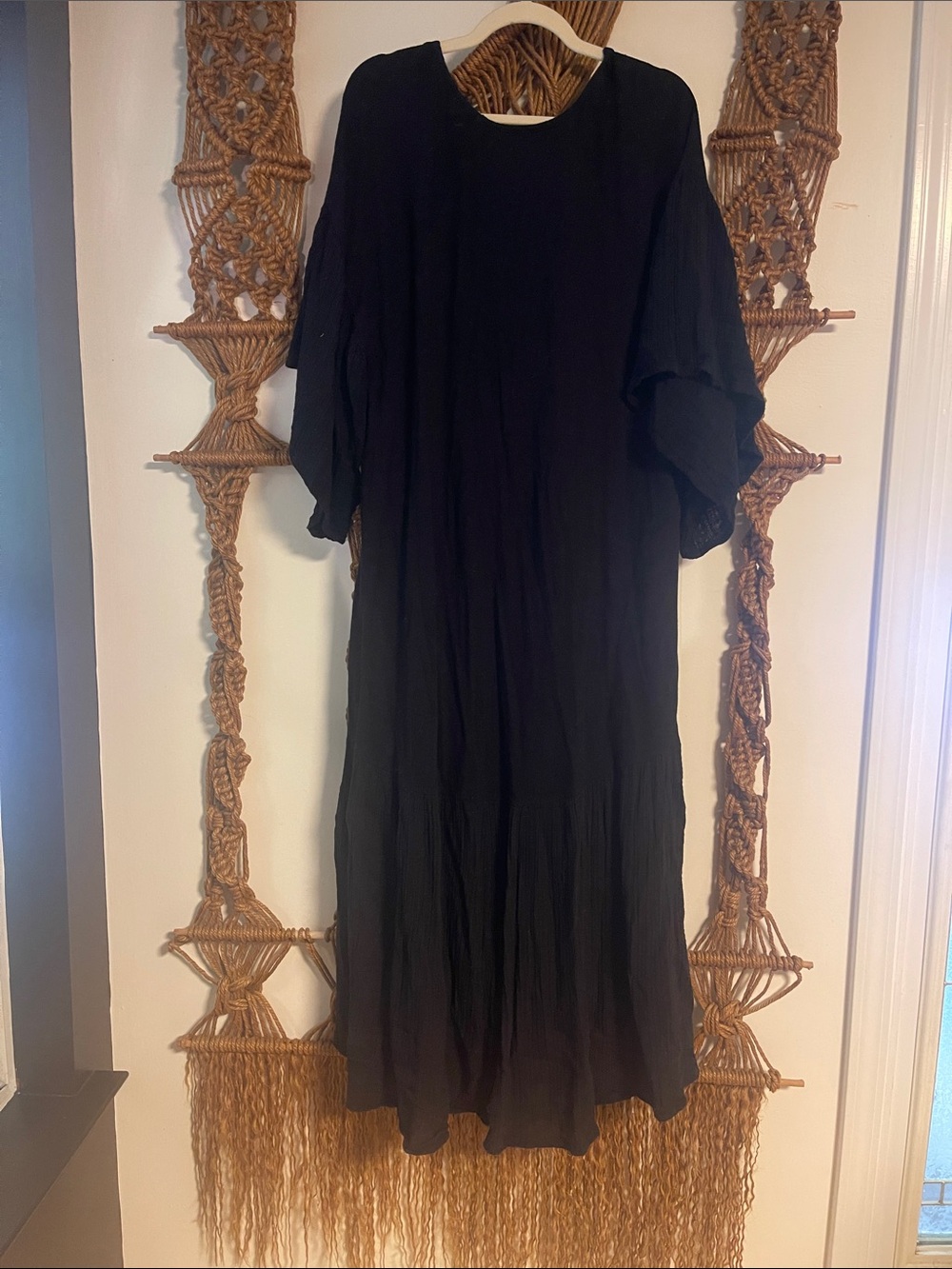 FREE PEOPLE Black Flowing Kyros Midi Dress - Picture 2 of 4